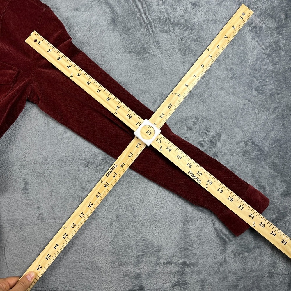 Forever 21 Shirt Dress Womens Small Burgundy Corduroy Long Sleeve Snap Front - Picture 10 of 16